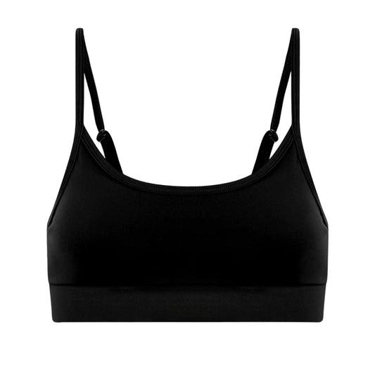 Scoop Neck Bra | Black