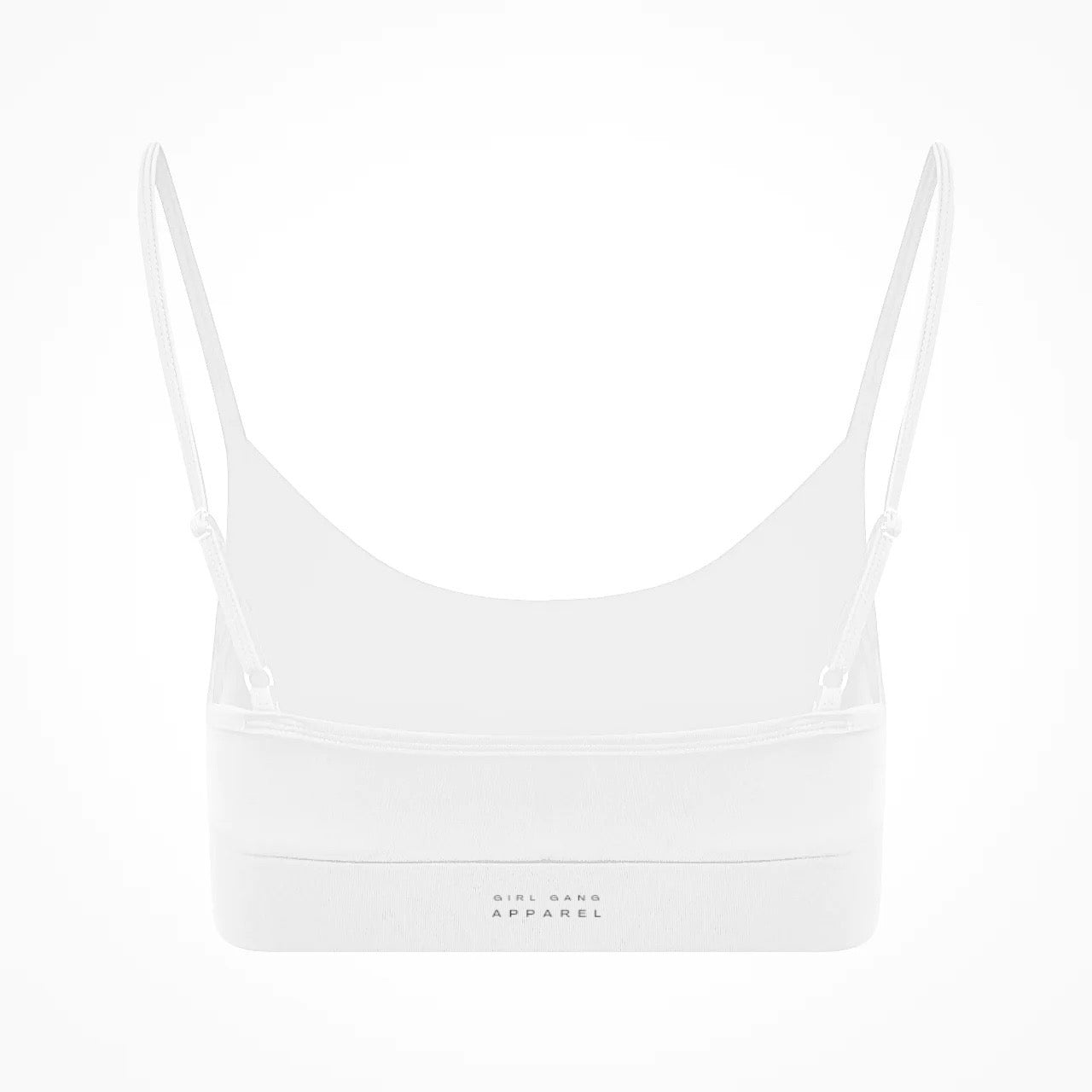 Scoop Neck Bra | White