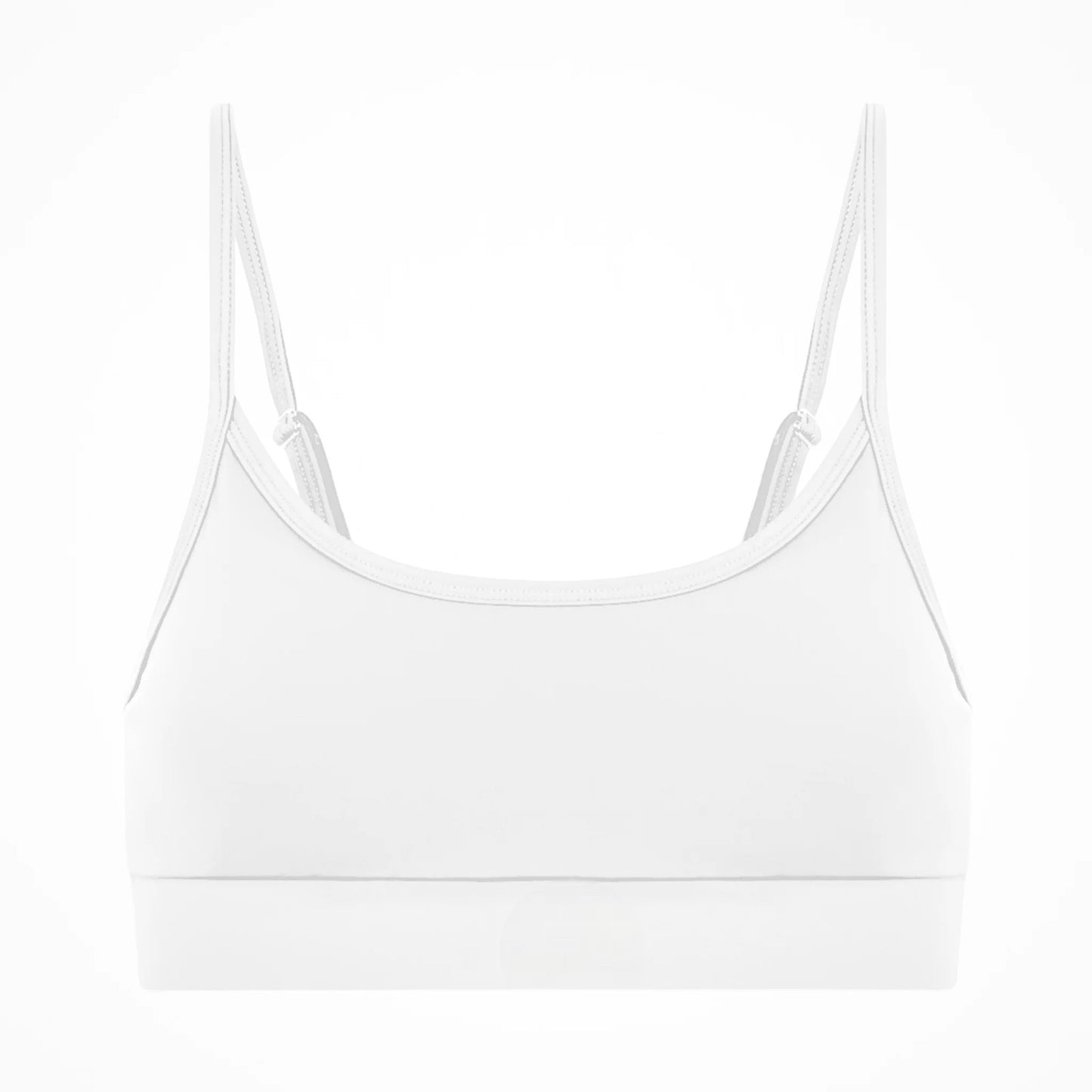 Scoop Neck Bra | White