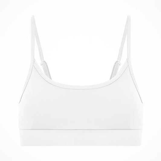 Scoop Neck Bra | White